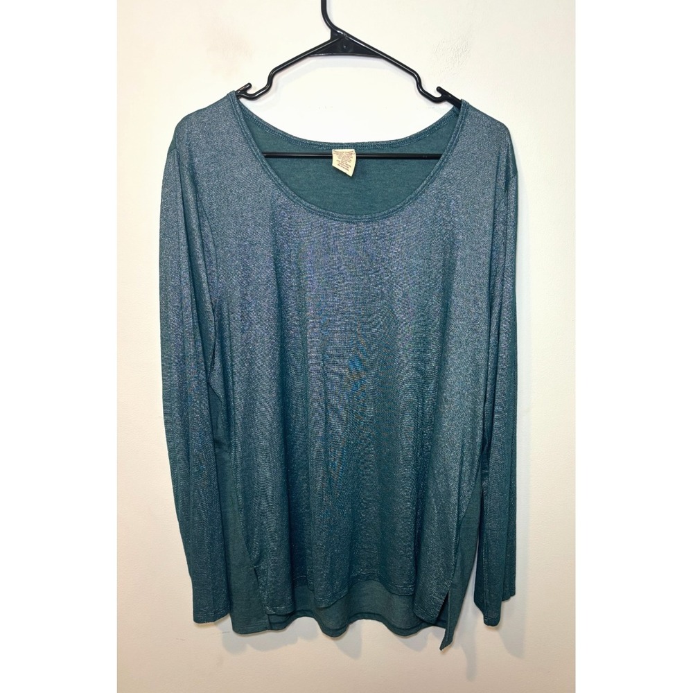 Faded‎ Glory XXL Long Sleeve Metallic Longer Back